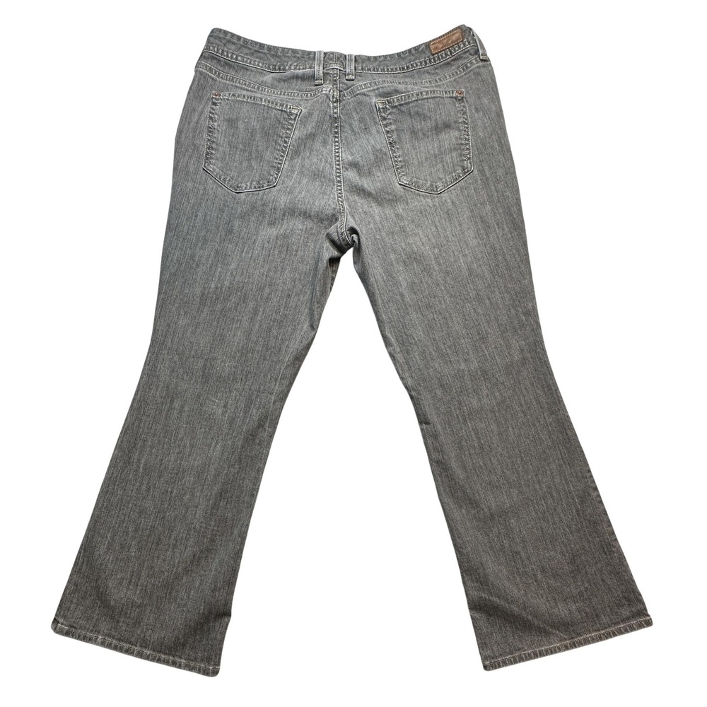 Eddie Bauer Jeans Womens 16P Gray Medium Wash‎ Mid Rise Bootcut Stretch Denim